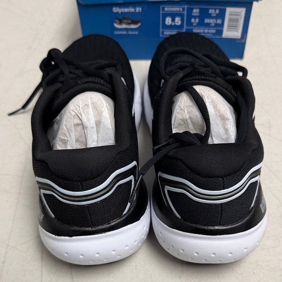 Brooks Black and White Women's Glycerin 21 Athletic Running Shoes Size 8.5 - Picture 6 of 8